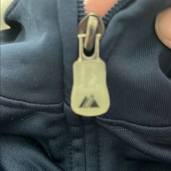 Majestic Red Sox Navy Zipper Jacket Front Pockets - Picture 7 of 7